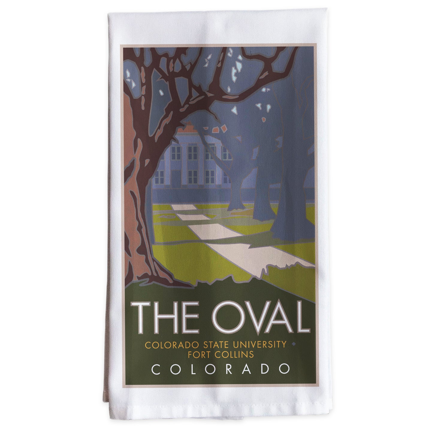 The Oval (CSU), Colorado -Tea Towel