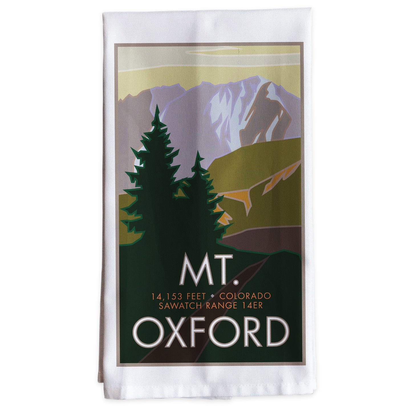 Mt. Oxford, Colorado - Colorado 14er -Tea Towel