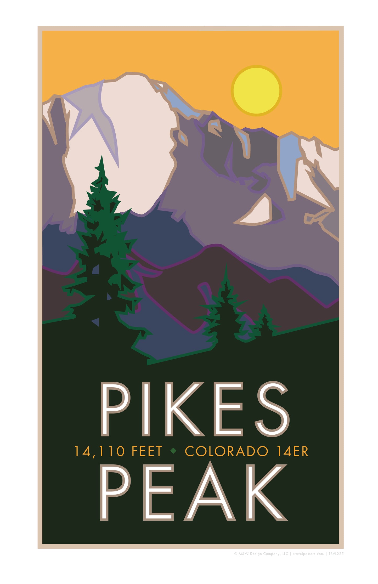 Pikes Peak, Colorado - Colorado 14er - Poster