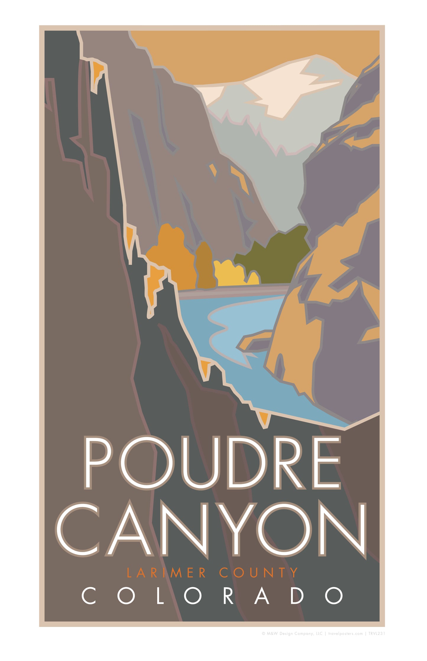 Poudre Canyon, Colorado - Poster