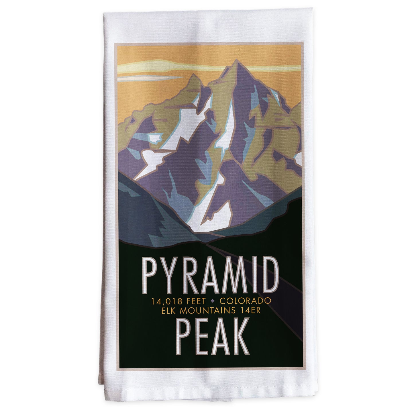 Pyramid Peak, Colorado -Tea Towel