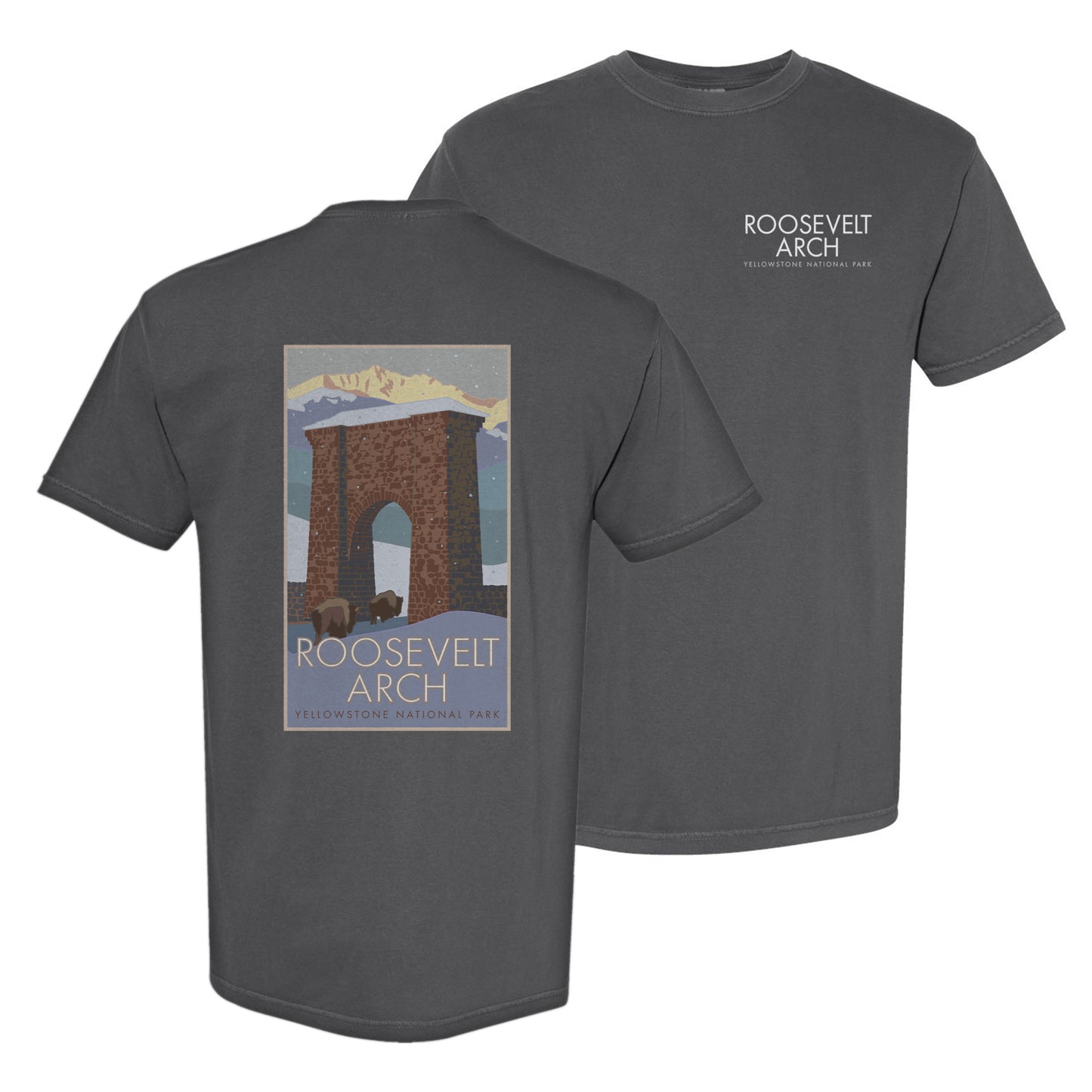 Yellowstone National Park (Roosevelt Arch) - Comfort Colors Heavyweight T-Shirt