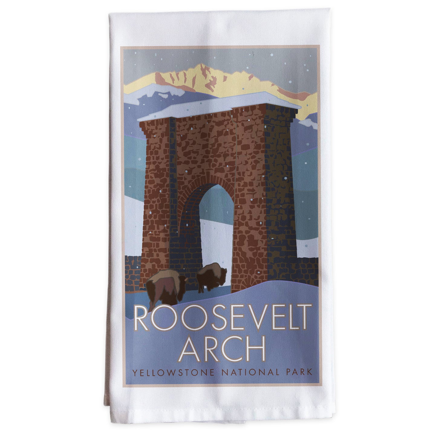 Yellowstone National Park (Roosevelt Arch) -Tea Towel