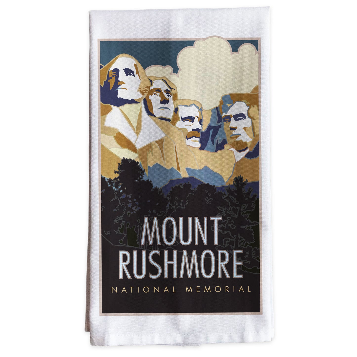 Mt. Rushmore National Memorial, South Dakota -Tea Towel