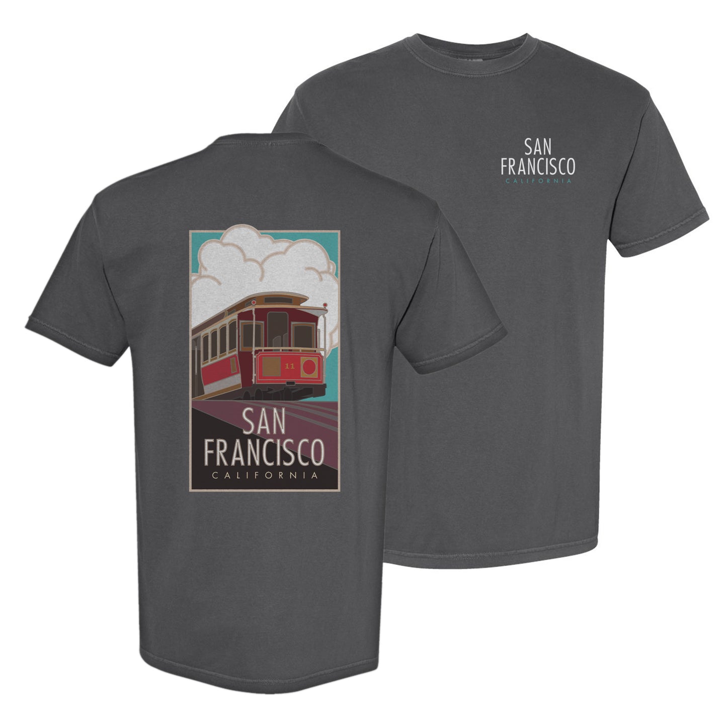 San Francisco (Cable Car), California - Comfort Colors Heavyweight T-Shirt