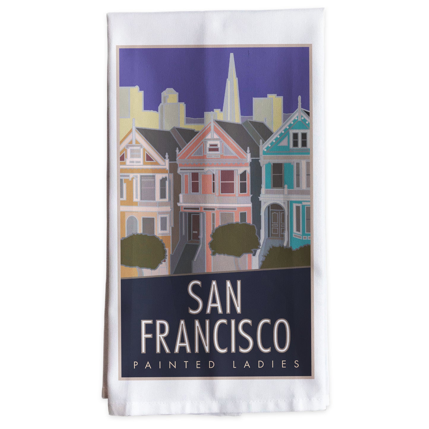 San Francisco (Painted Ladies), California -Tea Towel