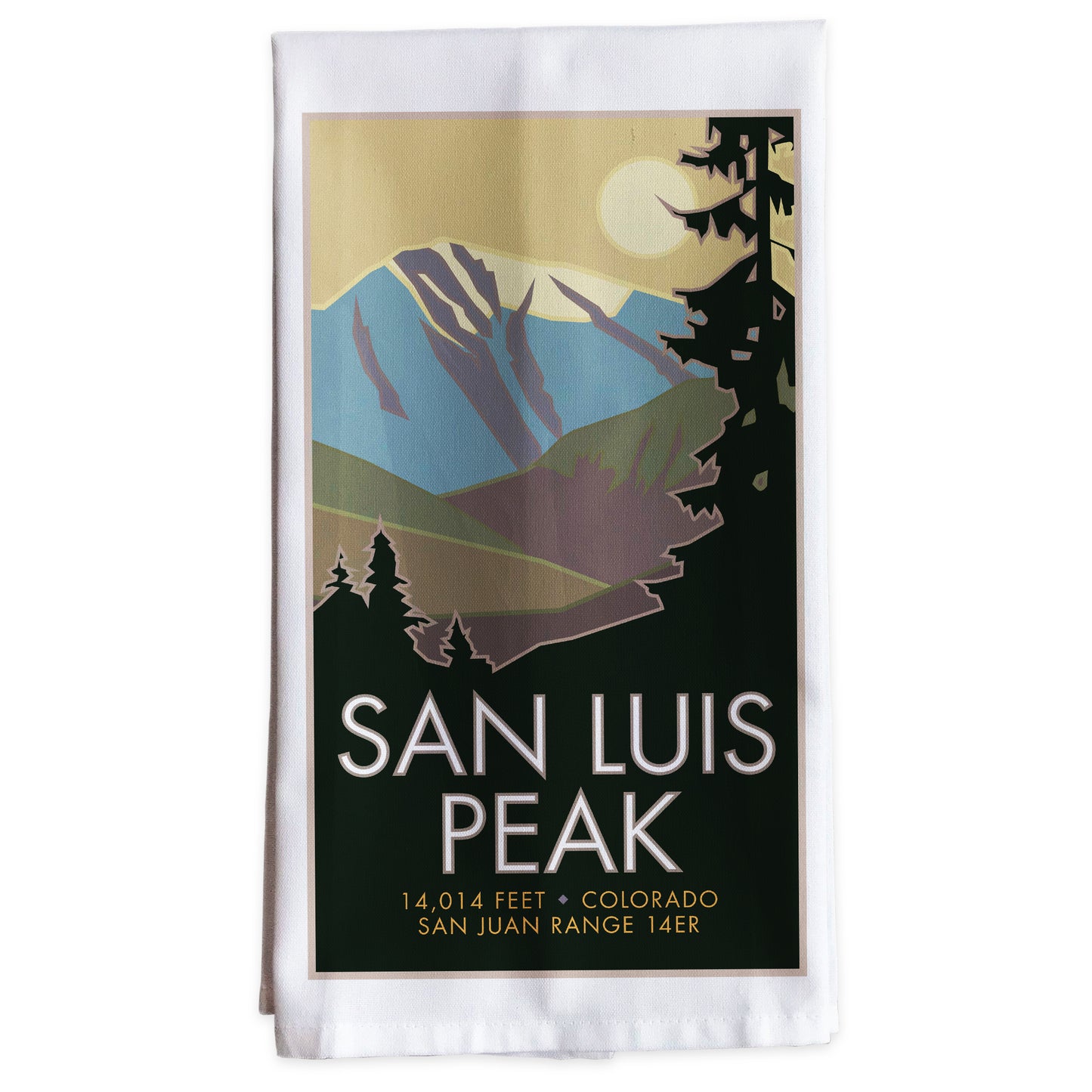 San Luis Peak, Colorado - Colorado 14er -Tea Towel