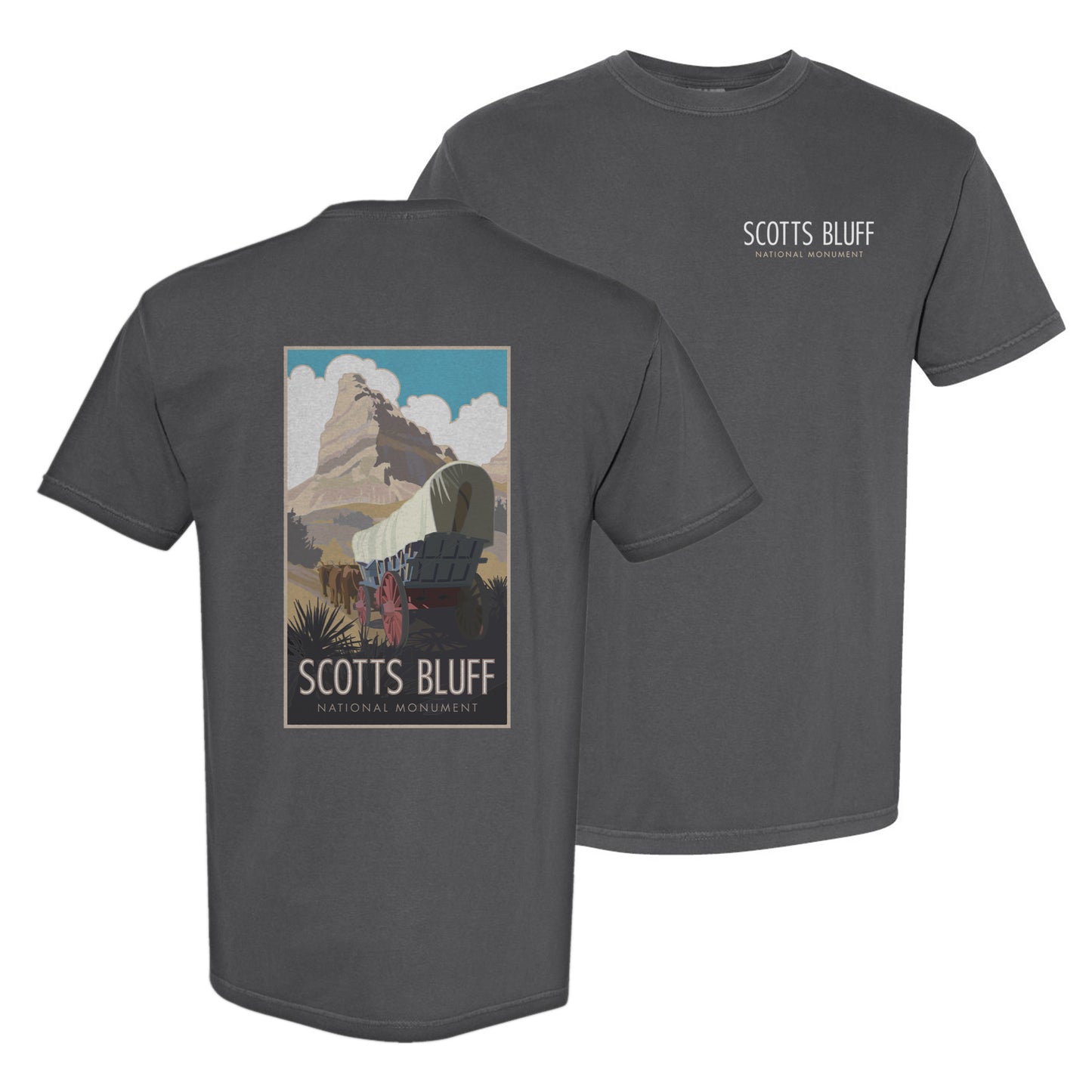 Scotts Bluff National Monument, Nebraska - Comfort Colors Heavyweight T-Shirt