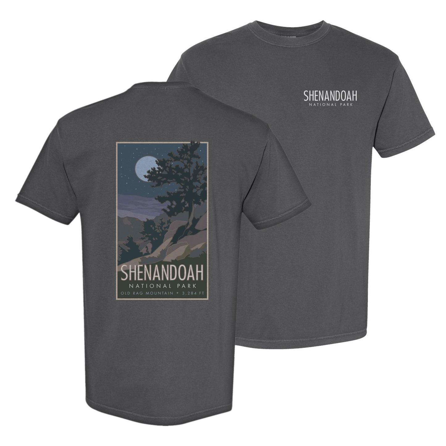 Shenandoah National Park (Old Rag Mountain), Virginia - Comfort Colors Heavyweight T-Shirt