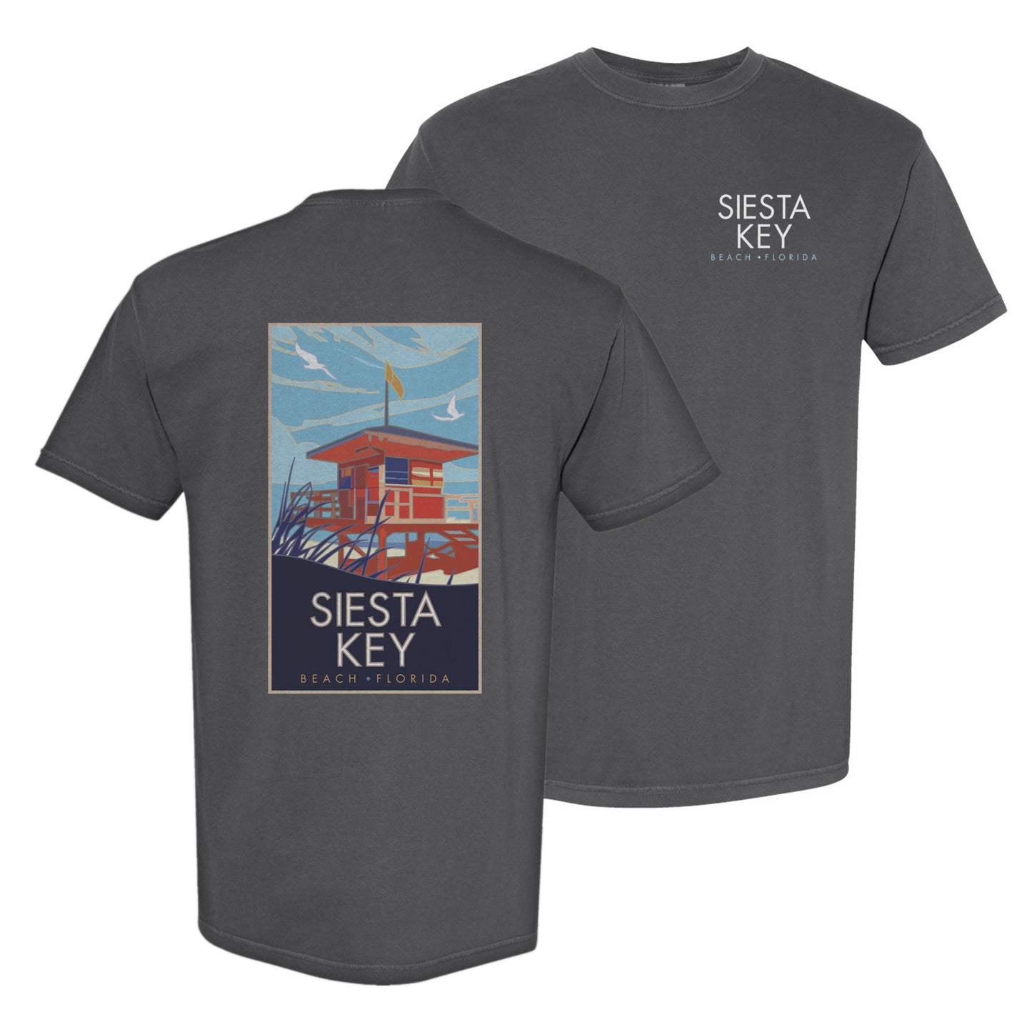 Siesta Key, Florida - Comfort Colors Heavyweight T-Shirt