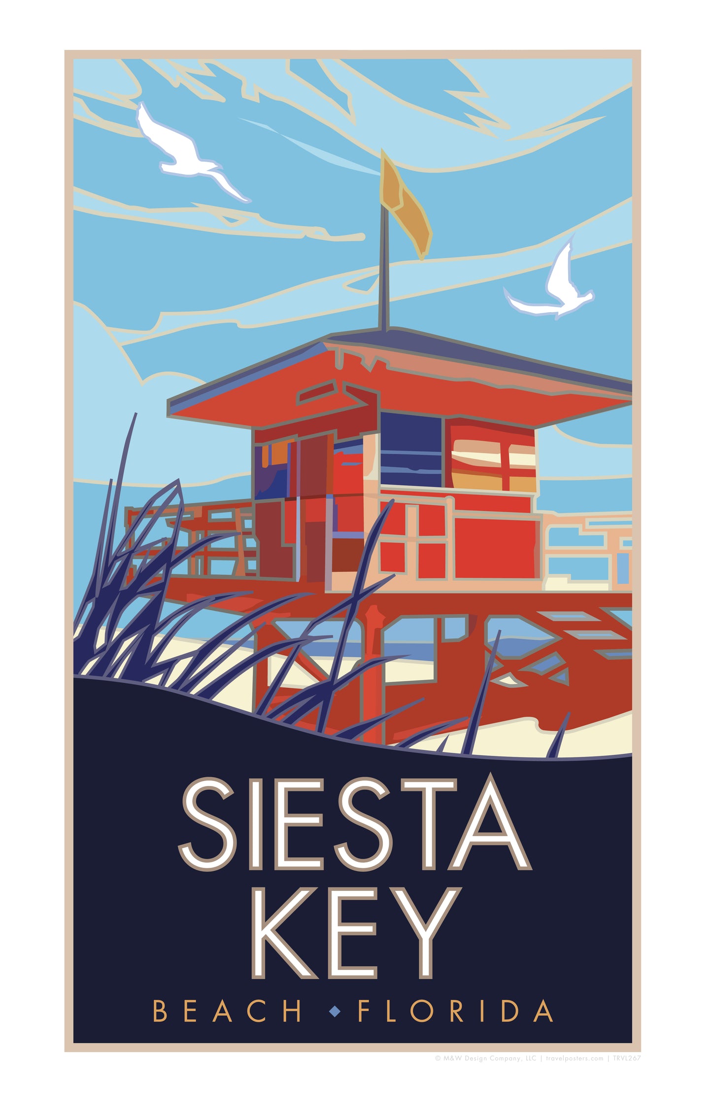 Siesta Key, Florida - Poster