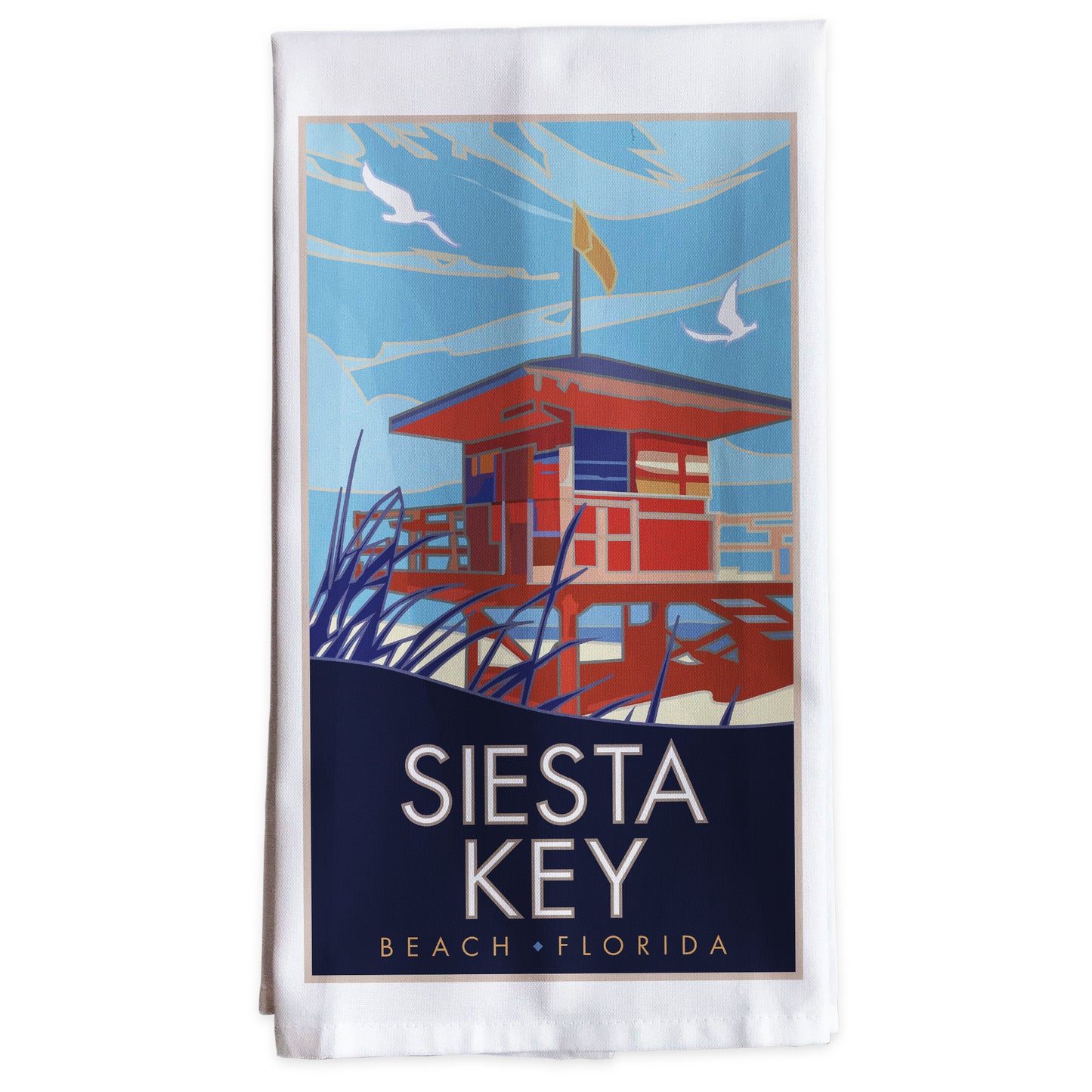 Siesta Key, Florida -Tea Towel