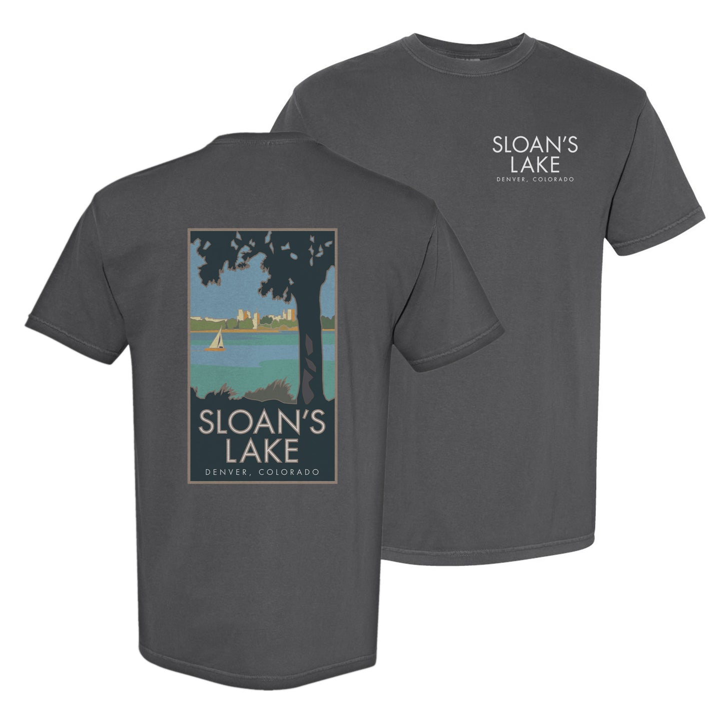 Sloan's Lake, Colorado - Comfort Colors Heavyweight T-Shirt