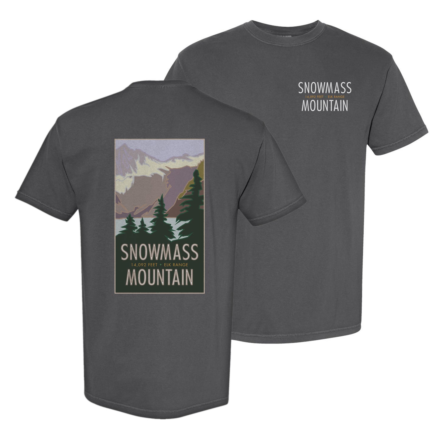 Snowmass Mountain, Colorado - Comfort Colors Heavyweight T-Shirt