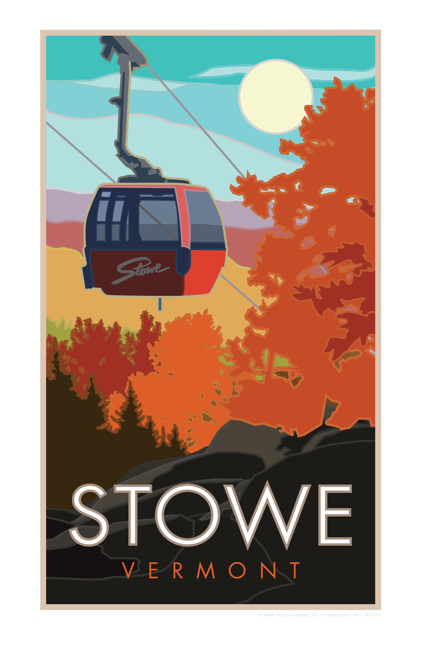 Stowe, Vermont - Fall - Poster
