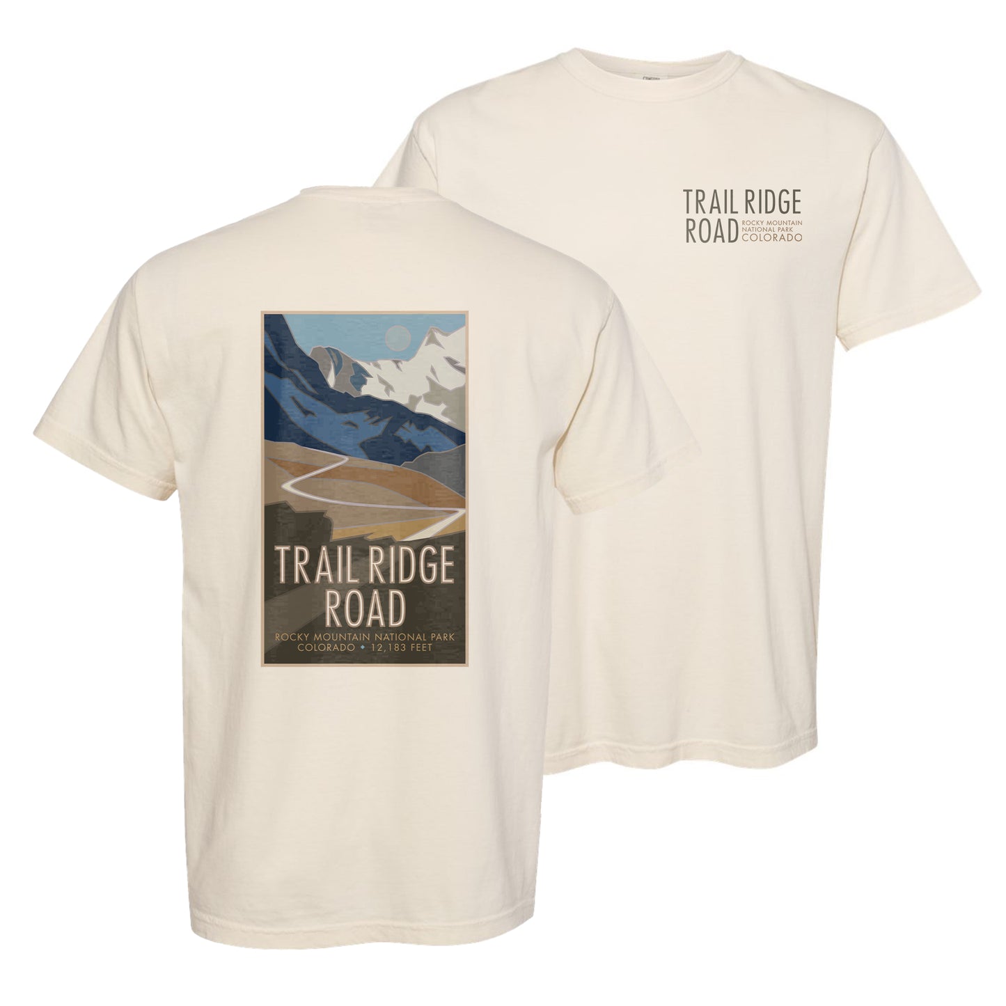 TRAILRIDGE1BLUE - Comfort Colors Heavyweight T-Shirt