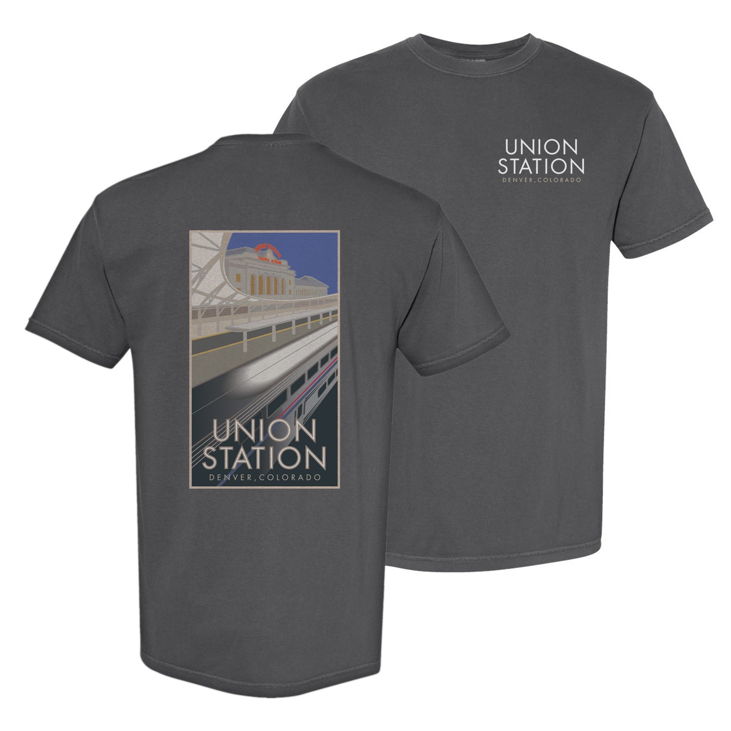 Union Station 4 (Train Platform), Denver, Colorado - Comfort Colors Heavyweight T-Shirt