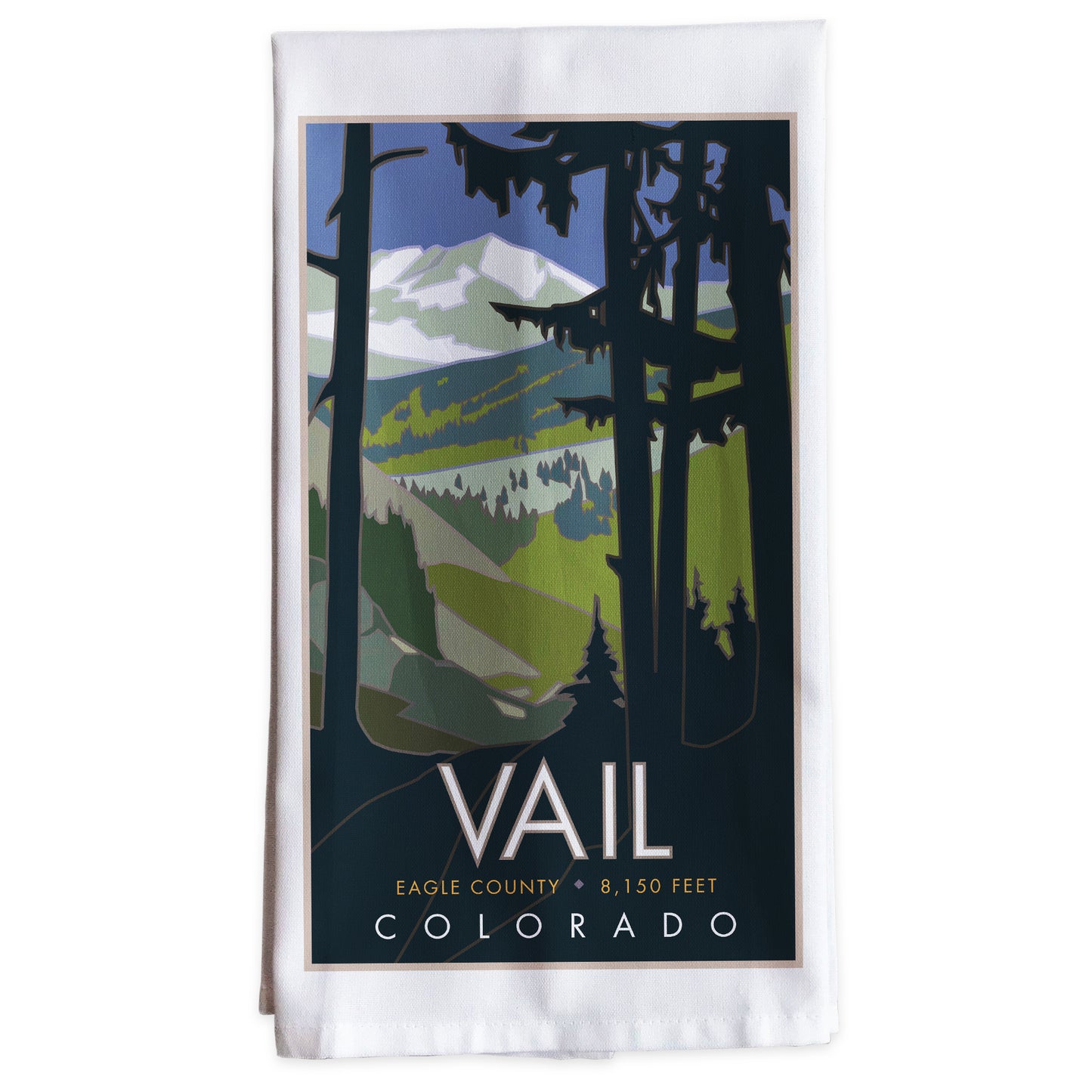 Vail Basin, Summer -Tea Towel