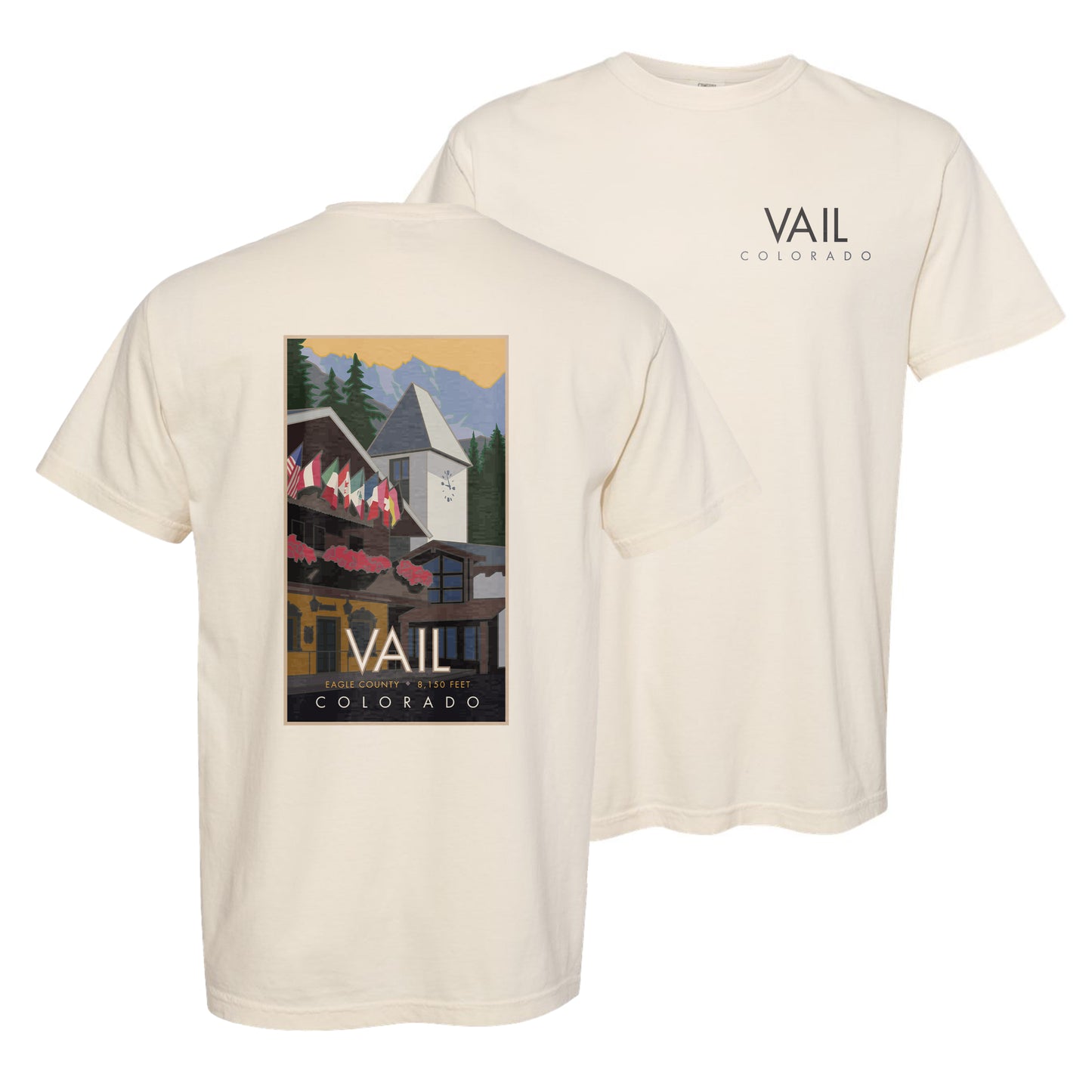 VAILVILLAGESUMMER - Comfort Colors Heavyweight T-Shirt
