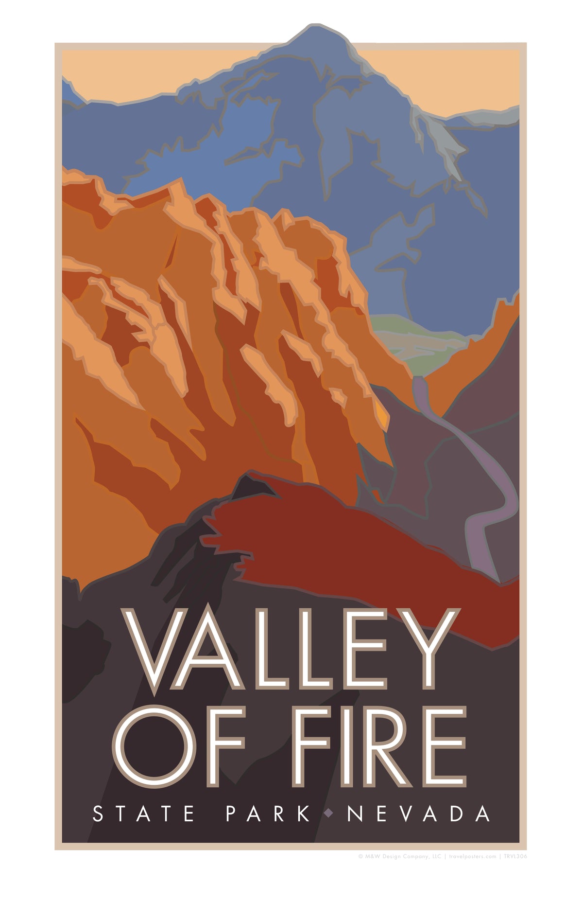 Valley of Fire Nevada Travel Poster