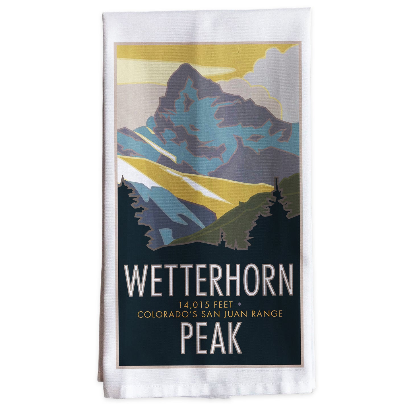 Wetterhorn Peak, Colorado - Colorado 14er -Tea Towel