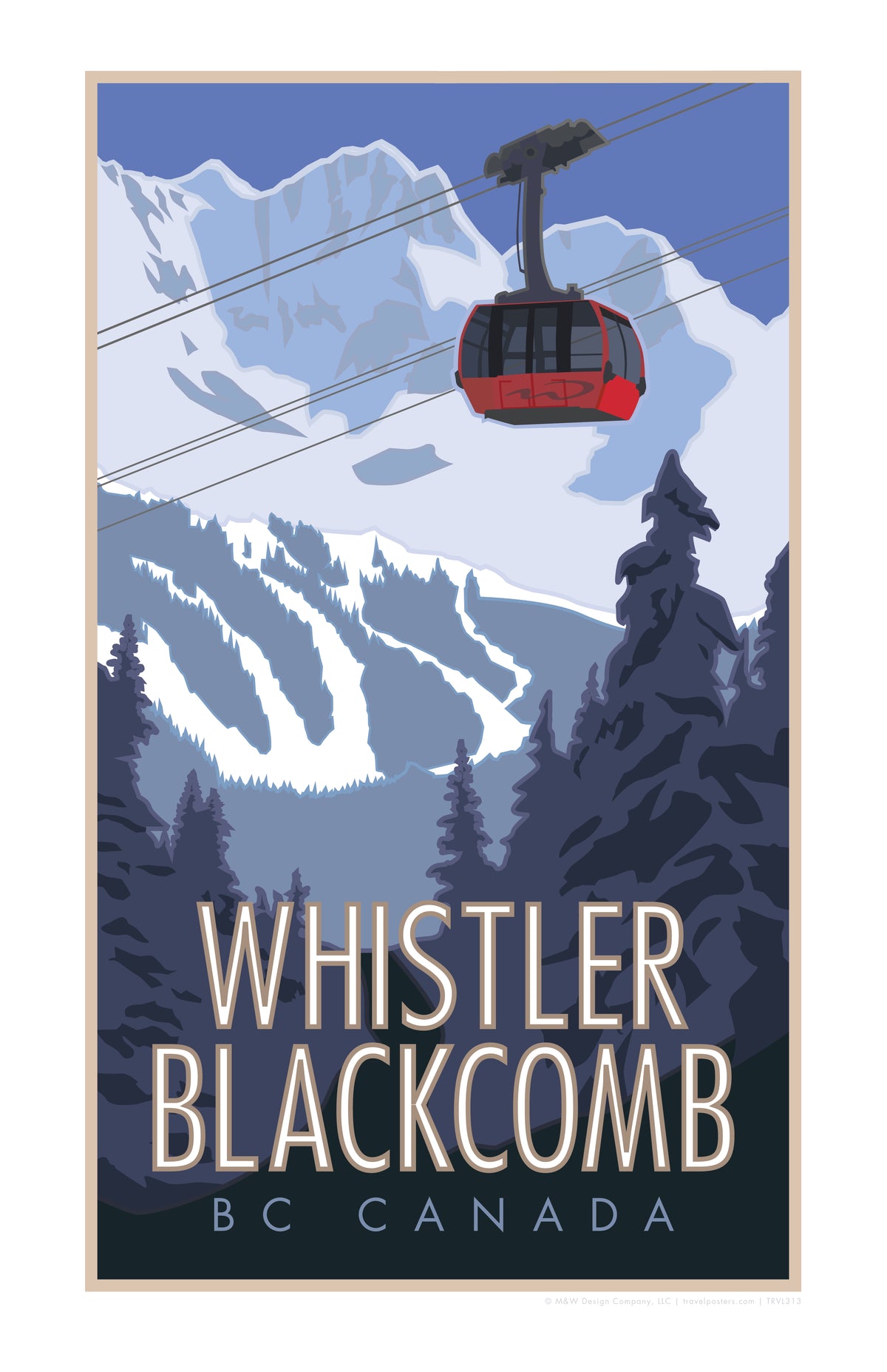 Whistler Blackcomb BC Canada Travel Poster