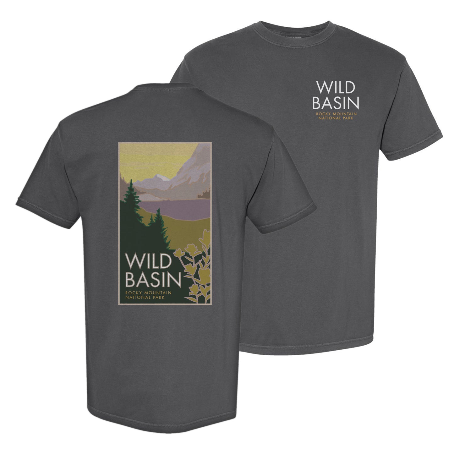 Wild Basin, Rocky Mountain National Park, Colorado - Comfort Colors Heavyweight T-Shirt