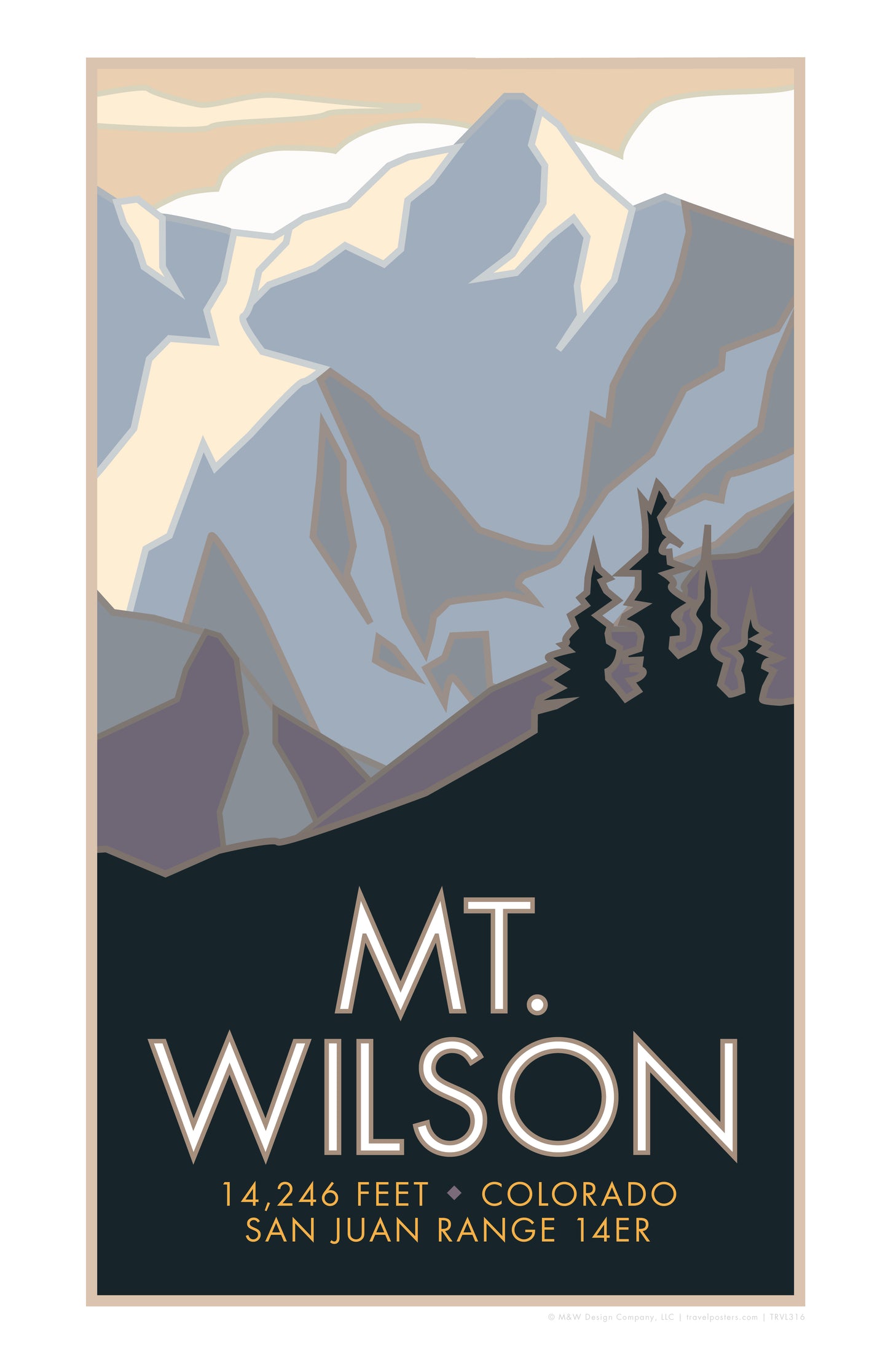 Mt. Wilson, Colorado - Colorado 14er - Poster