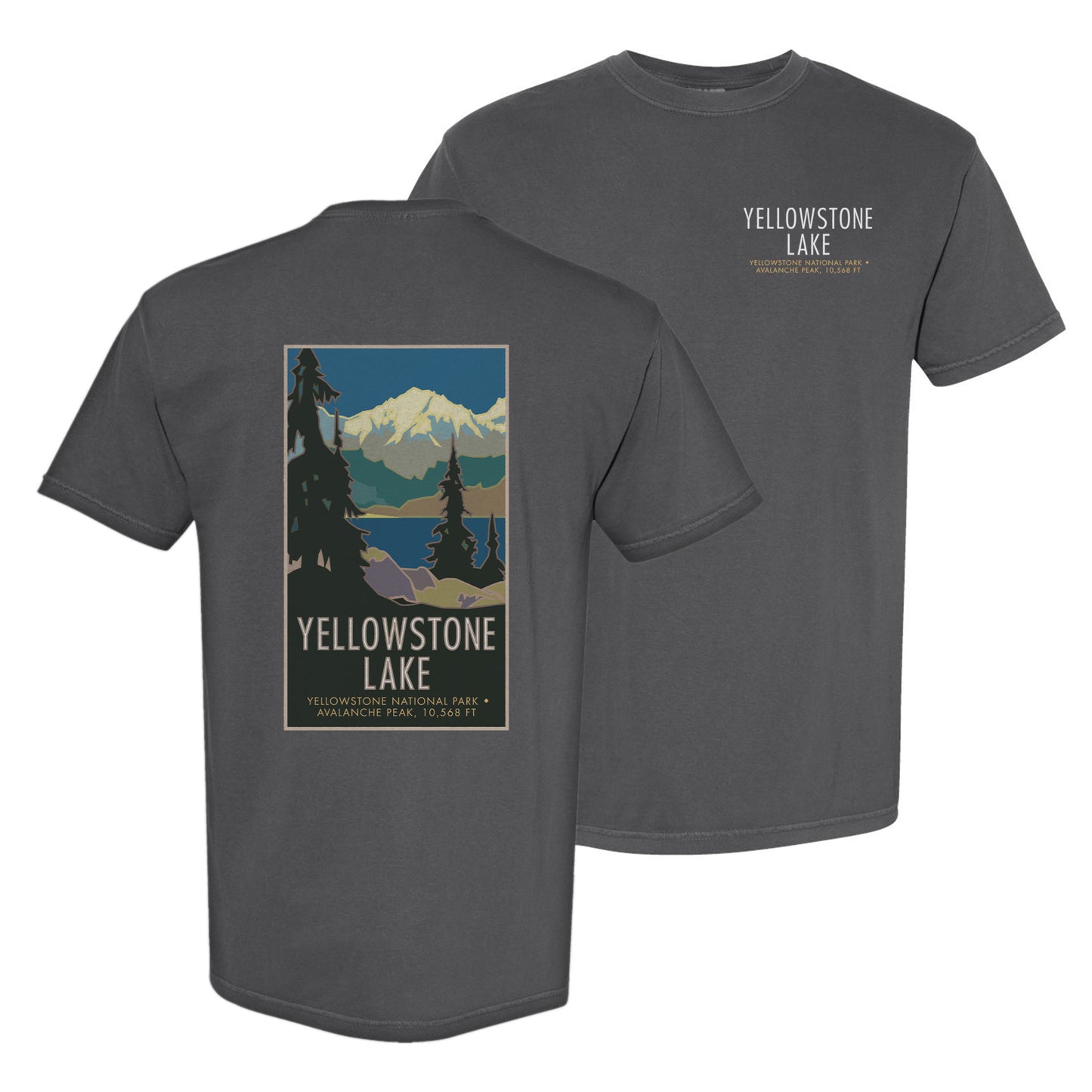 Yellowstone Lake, Yellowstone National Park, Wyoming - Comfort Colors Heavyweight T-Shirt