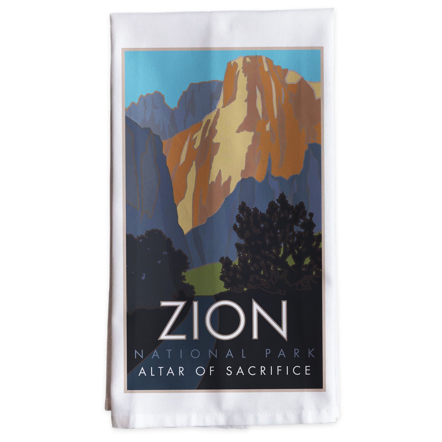 Zion National Park (Altar of Sacrifice), Utah -Tea Towel