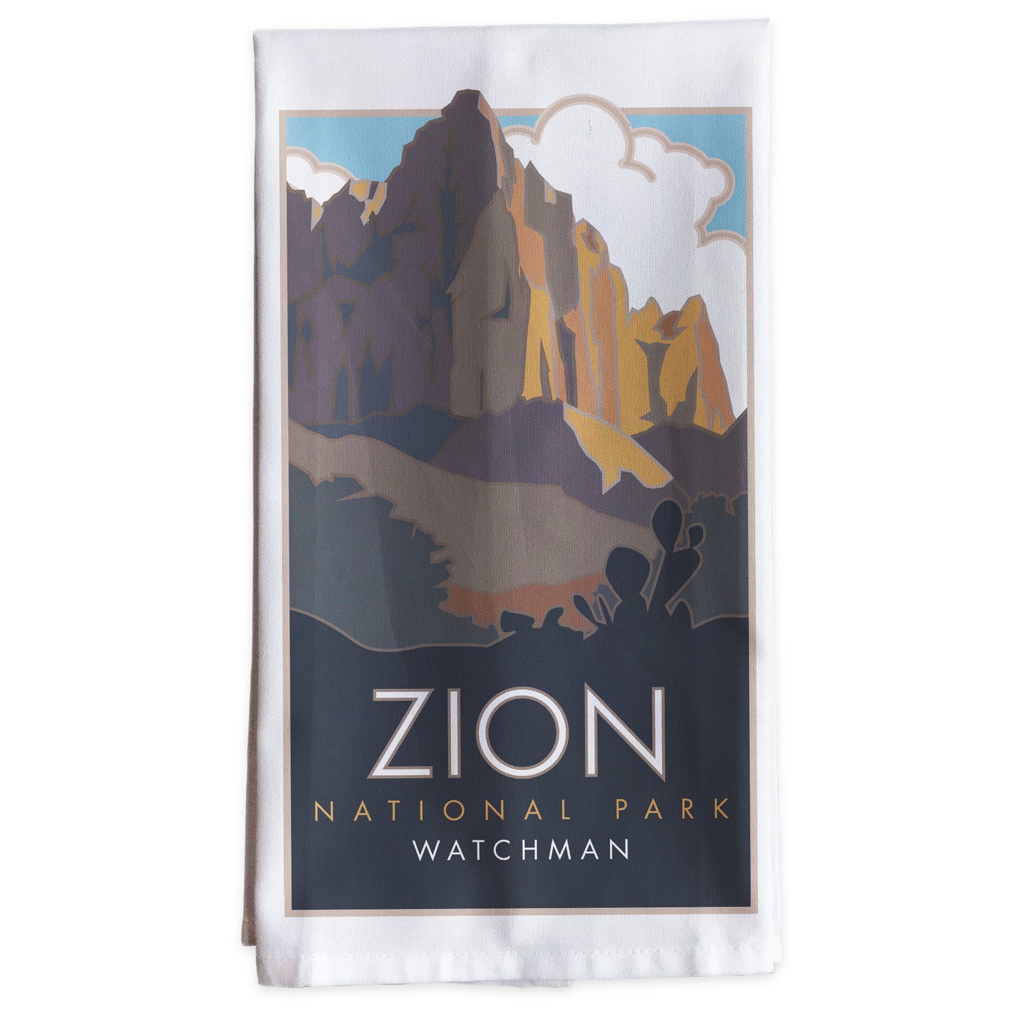 Zion National Park (The Watchman), Utah -Tea Towel