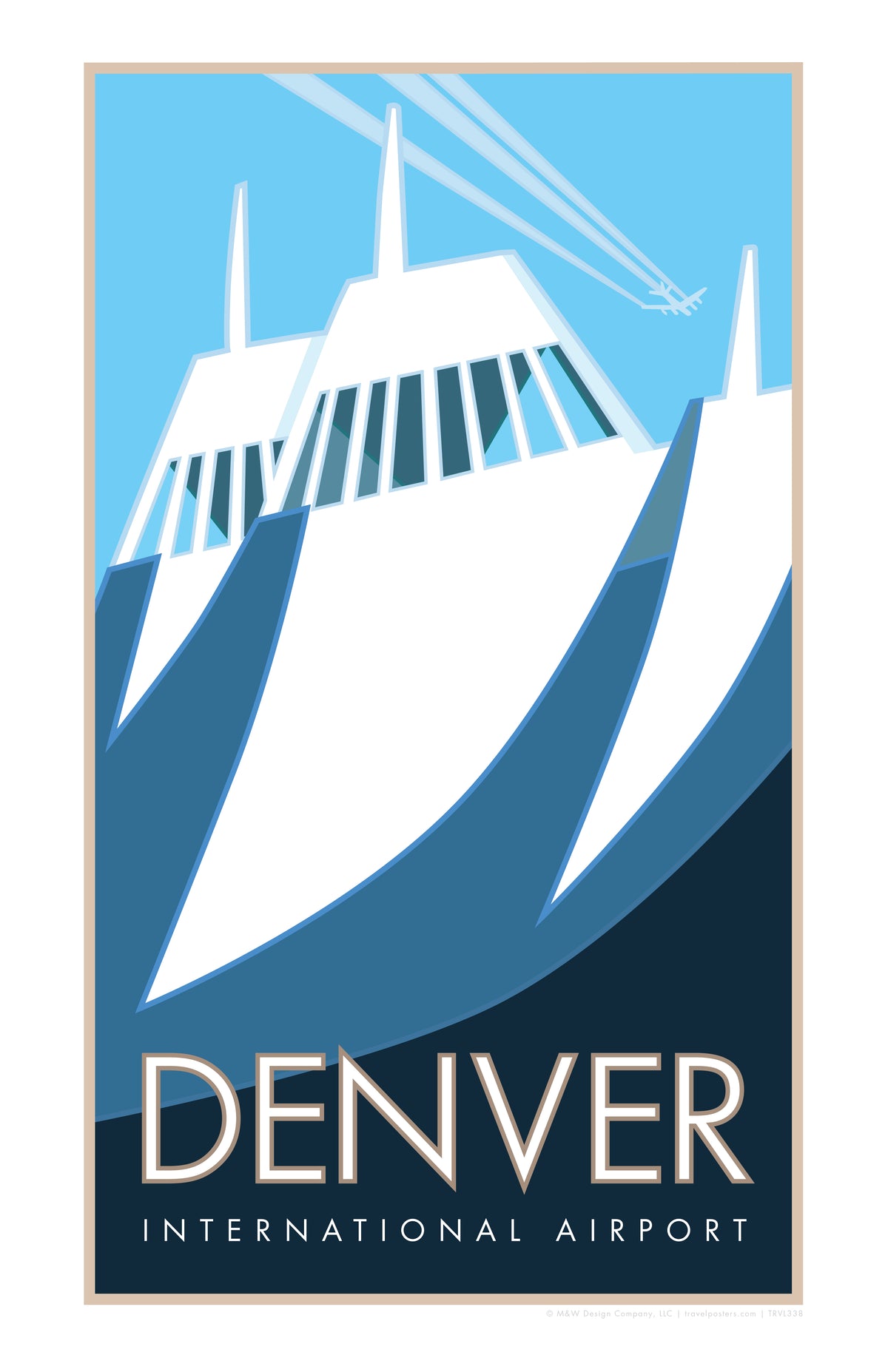 Denver International Colorado Travel Poster