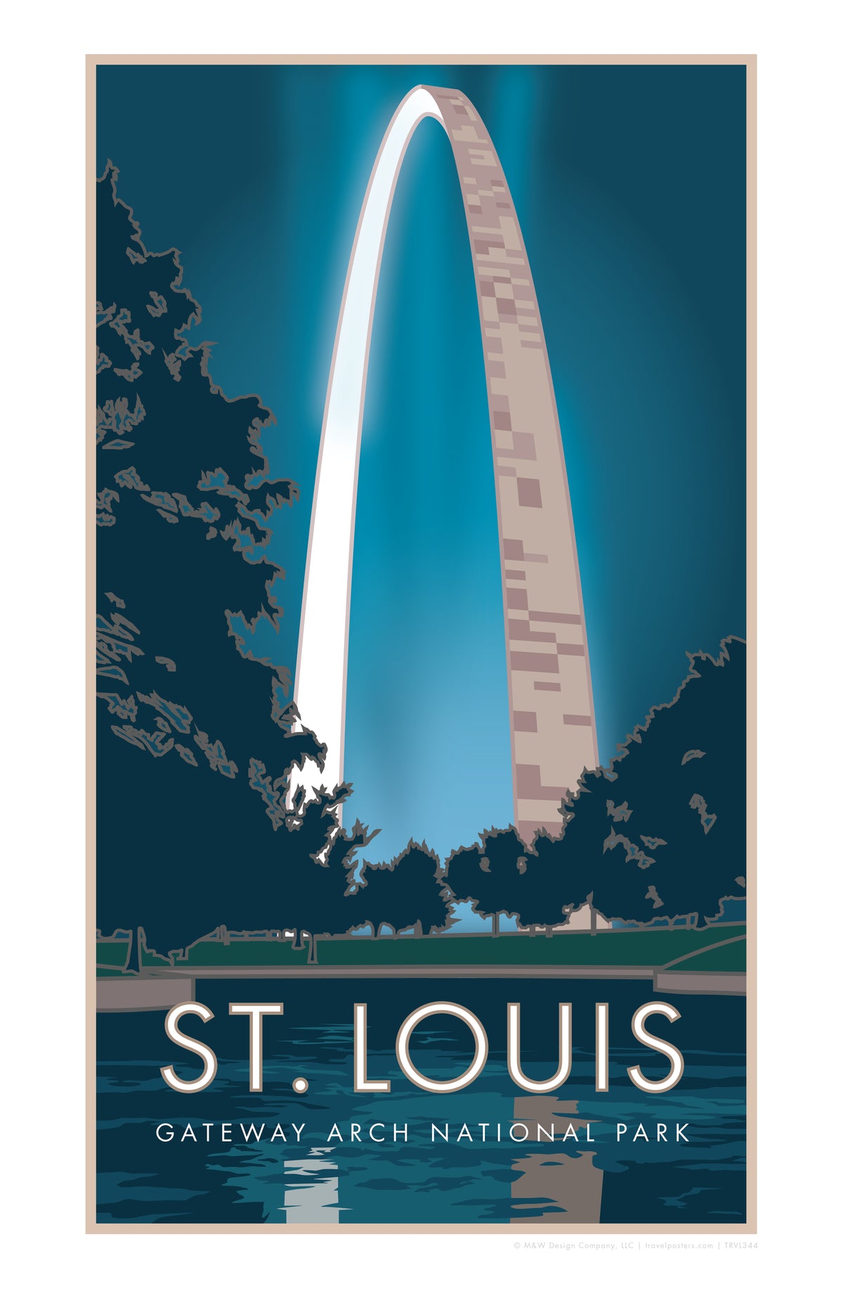 St Louis Gateway Missouri Travel Poster