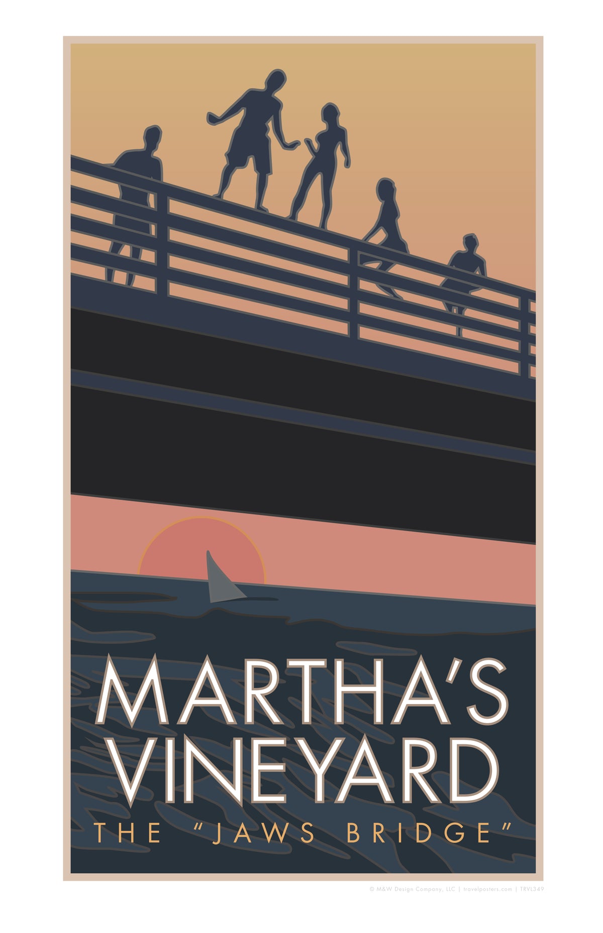 Martha's Vineyard Massachusetts Travel Poster