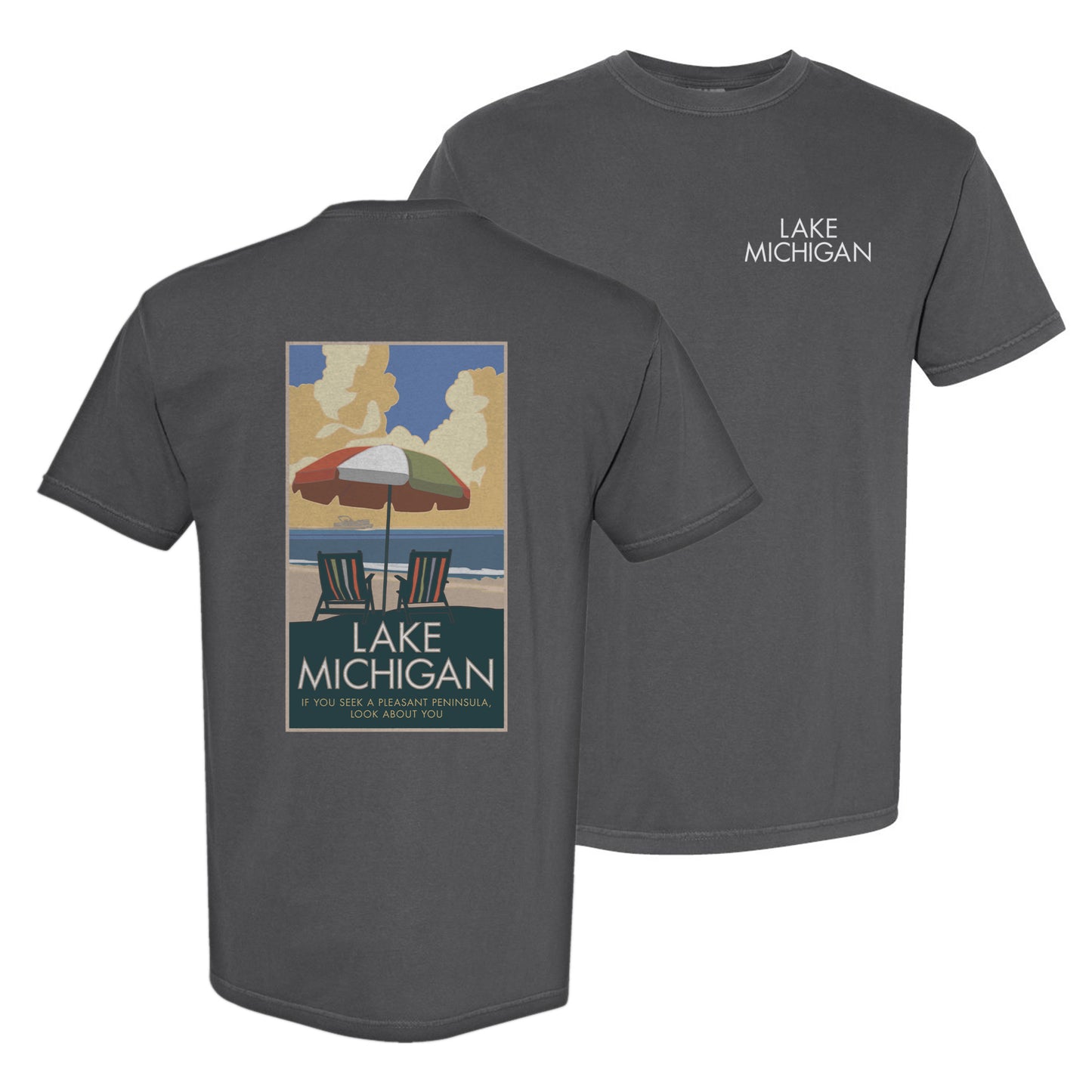 Lake Michigan - Comfort Colors Heavyweight T-Shirt