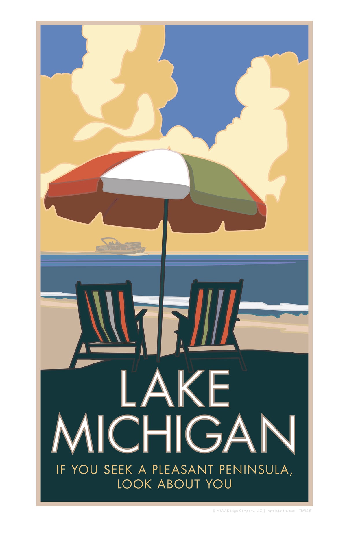 Lake Michigan Travel Poster
