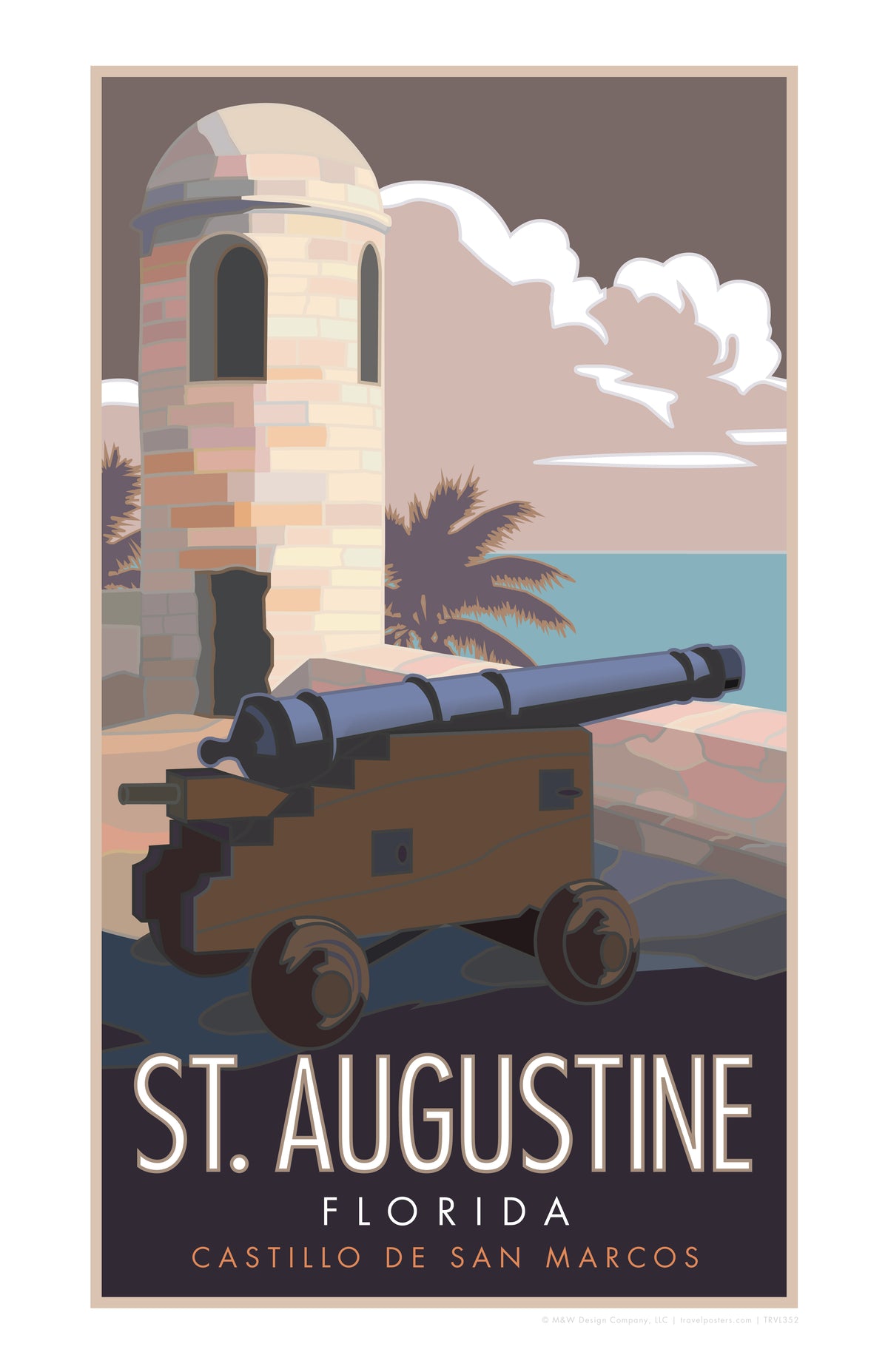 Castillo De San Marcos Florida Travel Poster