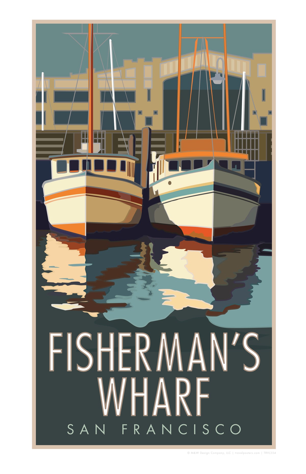 Fishermans Wharf San Francisco Travel Poster