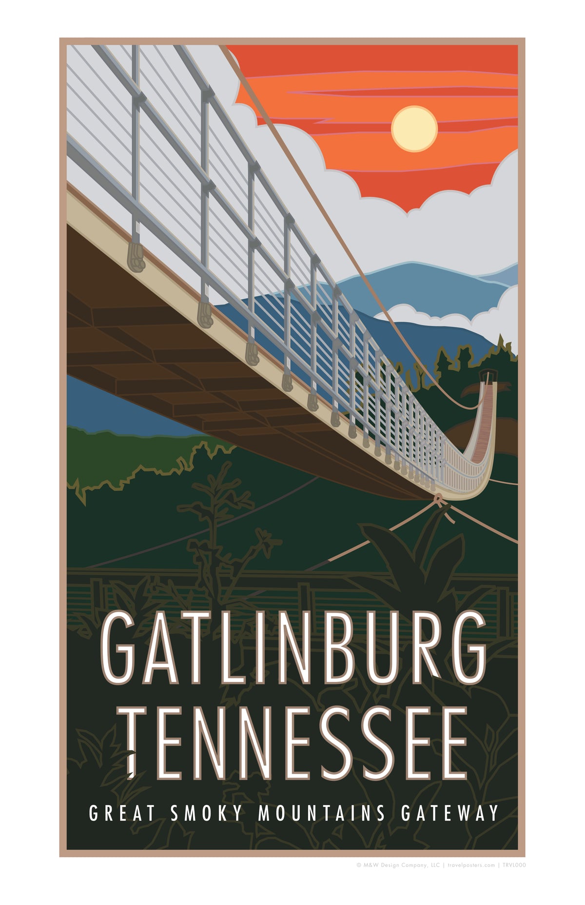 Gatlinburg Tennessee Travel Poster