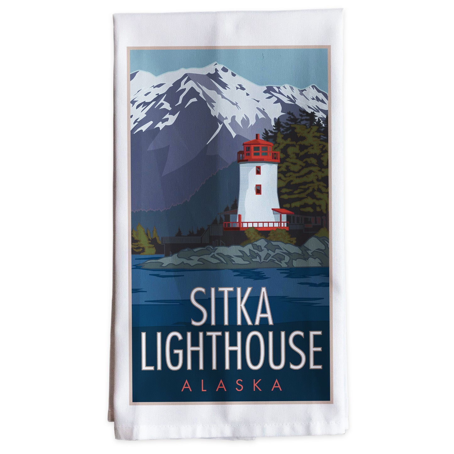Sitka Light House -Tea Towel