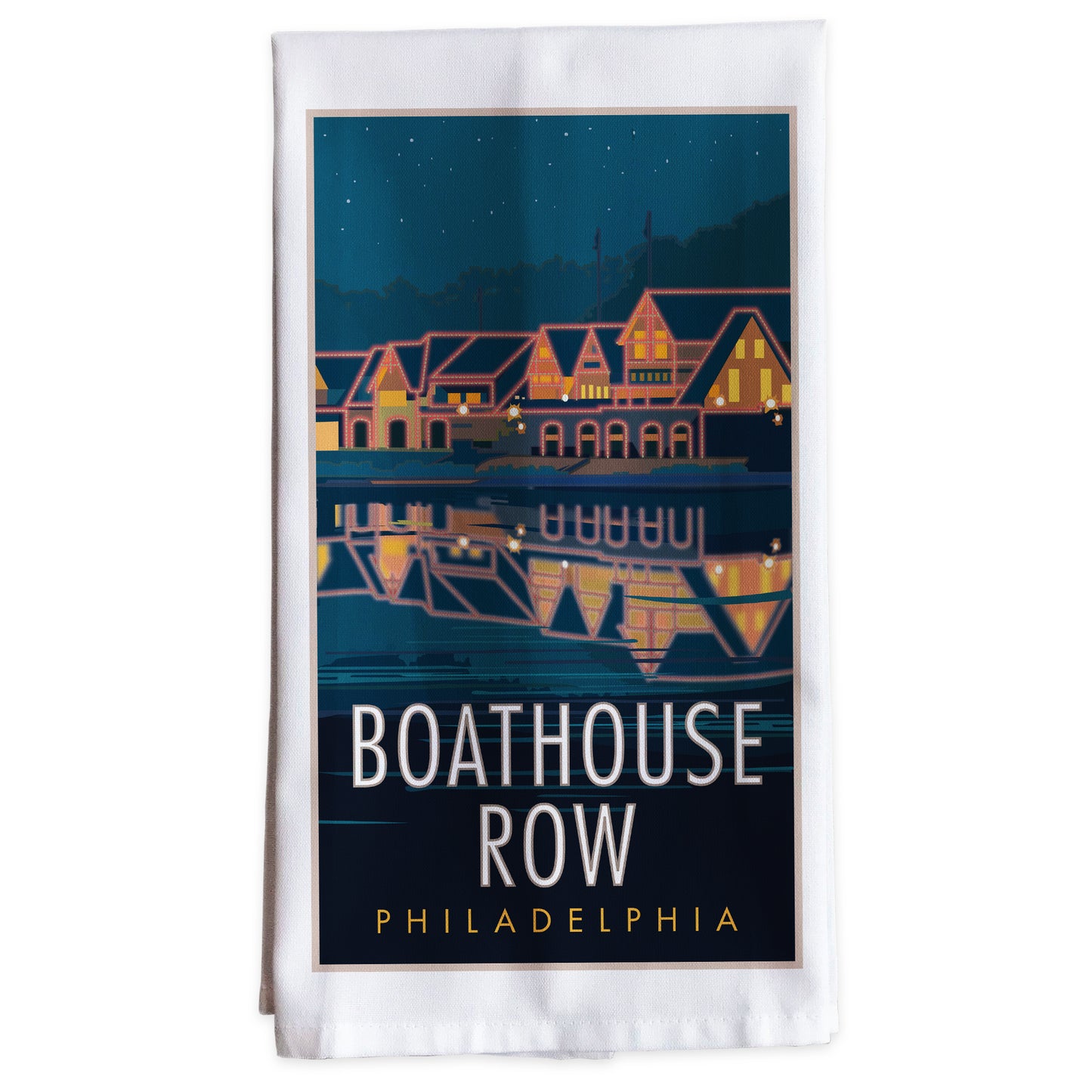 Boat House Row -Tea Towel