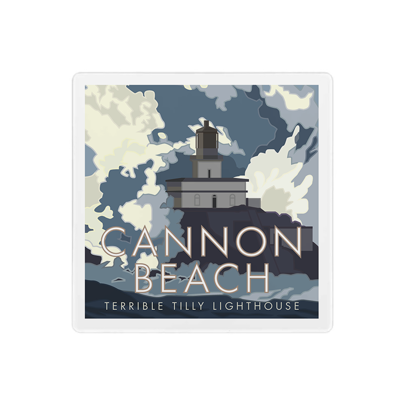 Terrible Tilly Lighthouse Coaster - 4" x 4" Coaster