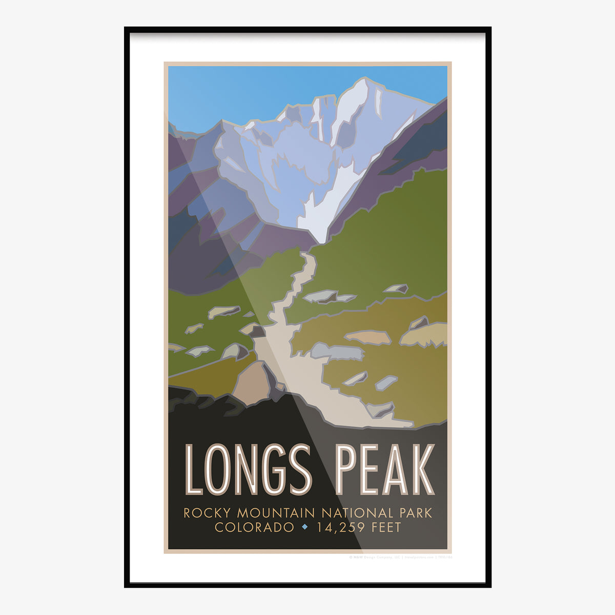 Longs Peak 2 Colorado 14er Travel Poster
