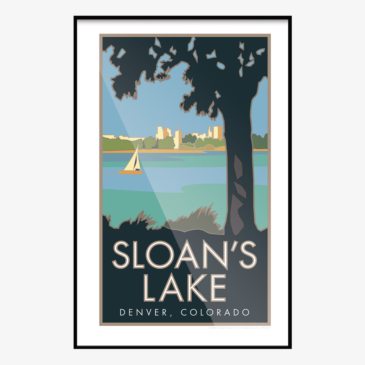 Sloan's Lake Colorado Travel Poster