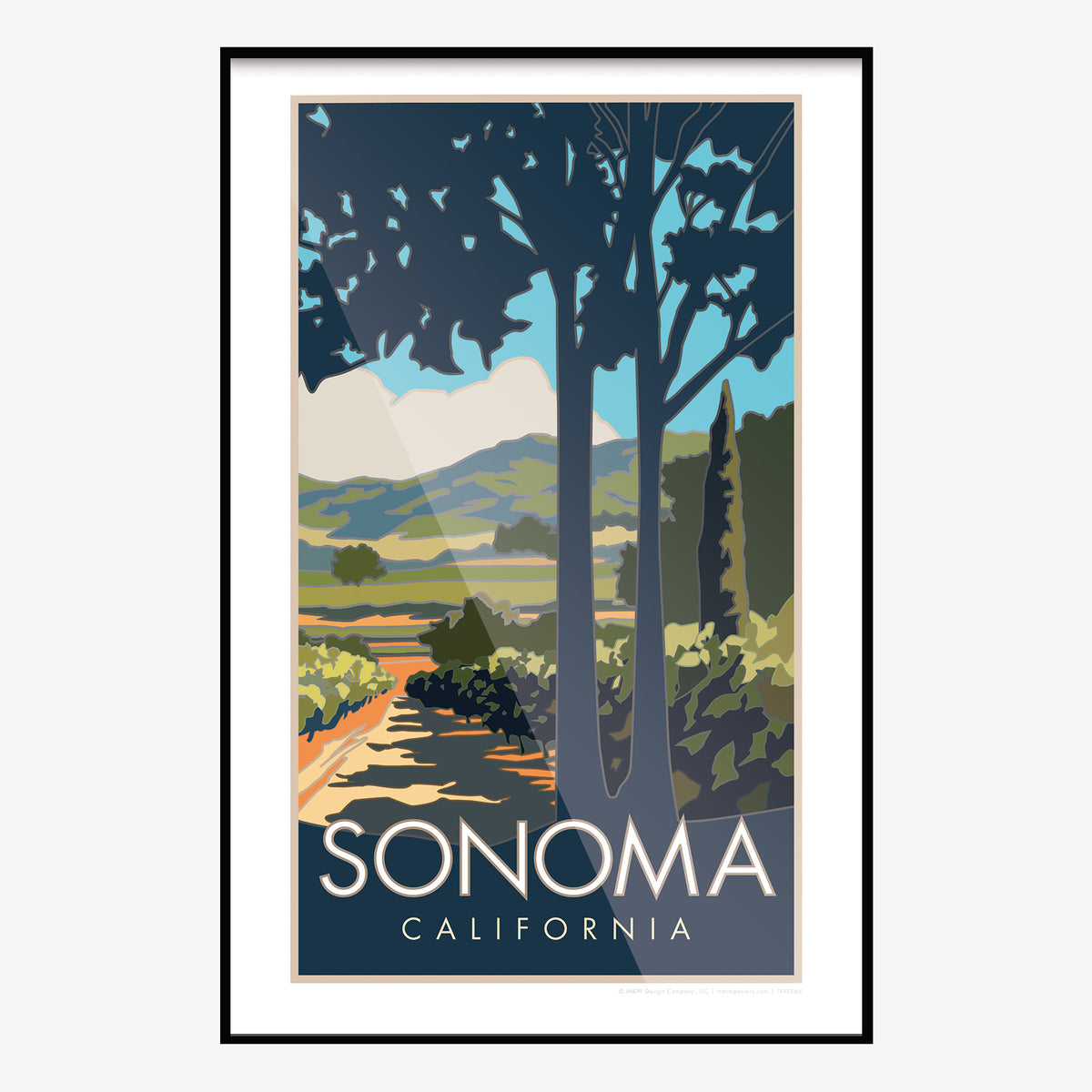 Sonoma Valley Winery Travel Poster