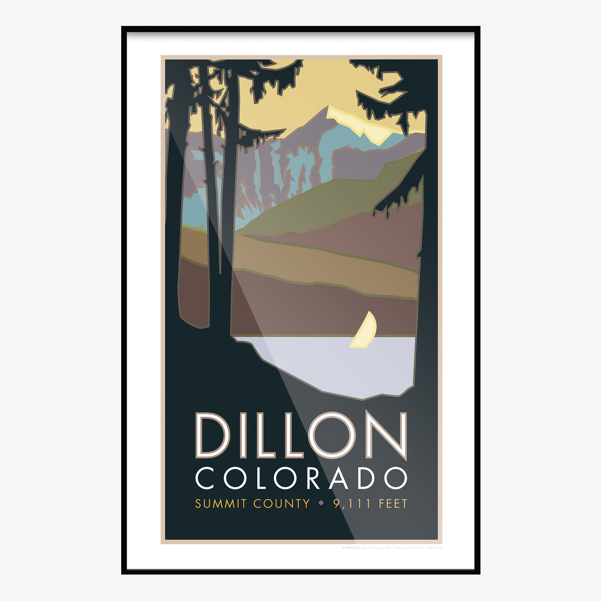 Lake Dillon Colorado Travel Poster