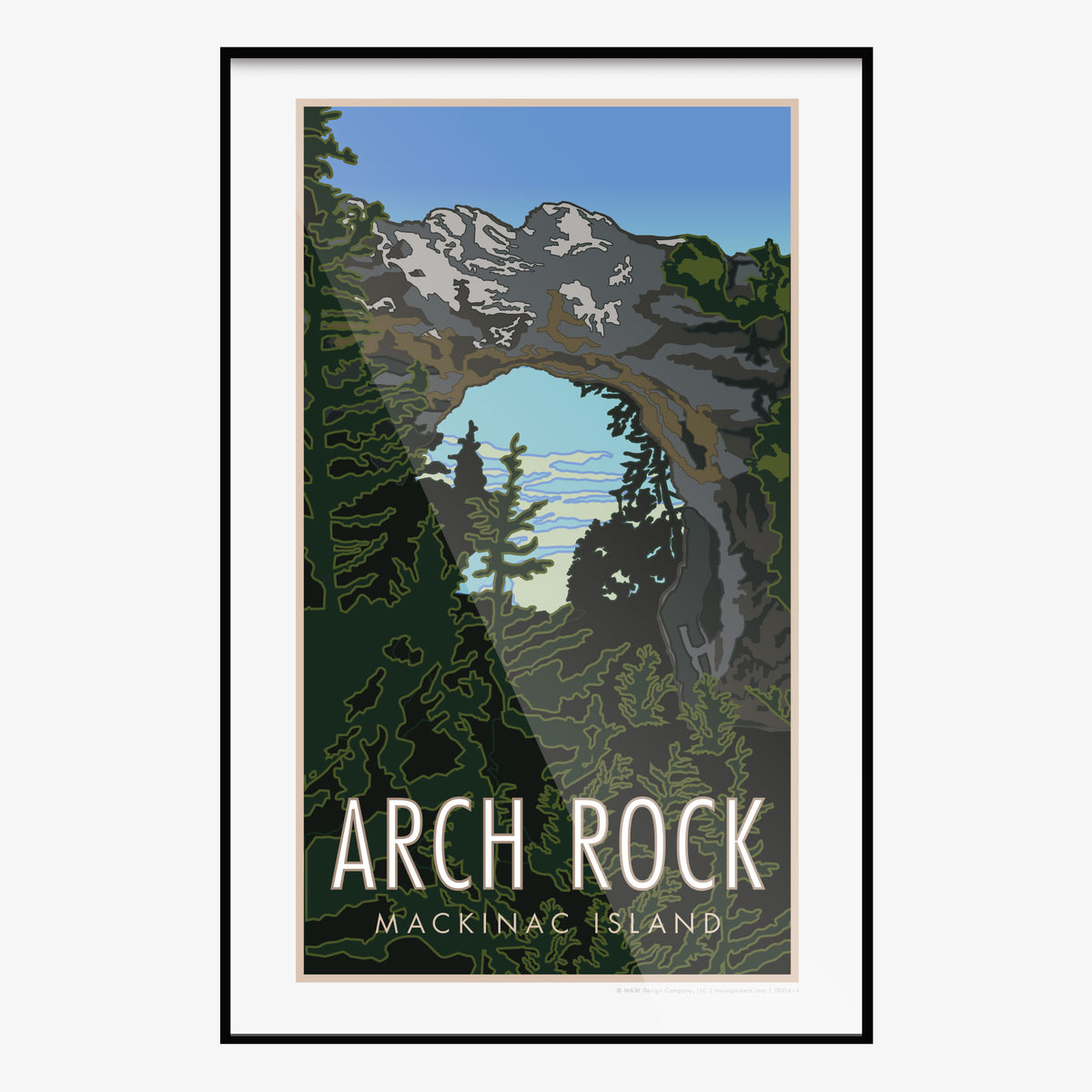 Arch Rock Mackinac Island Michigan Travel Poster