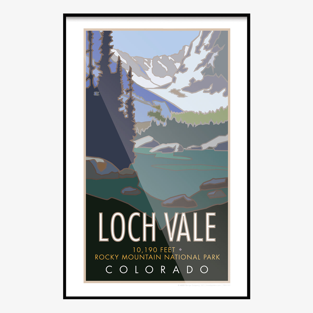 Loch Vale Rocky Mountain National Park Colorado Travel Poster