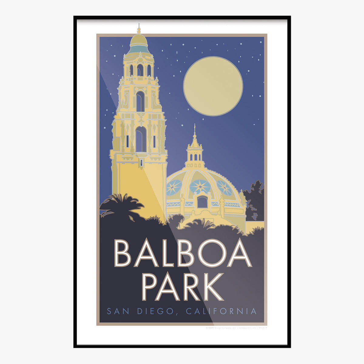 Balboa Park San Diego California Travel Poster