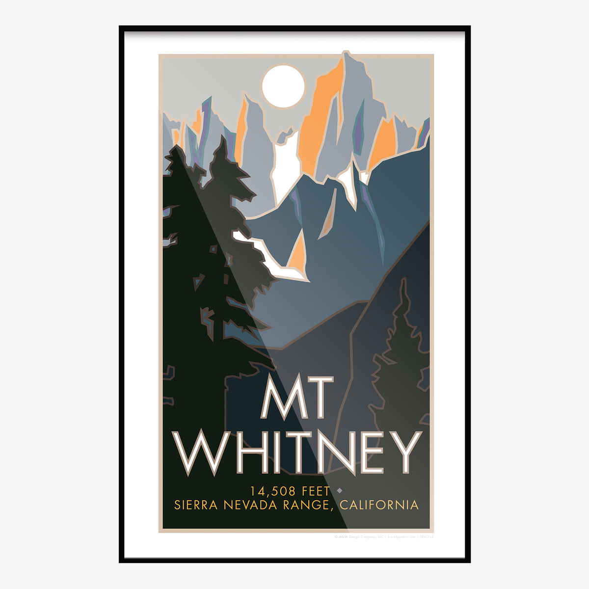 Mt. Whitney California Travel Poster